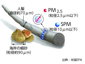PM2.5という微小粒子状物質。他人ごとではない健康に及ぼす影響。